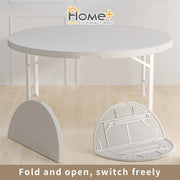(HOME+) Outdoor Folding Foldable Table (ROUND) - 80CM / 122CM