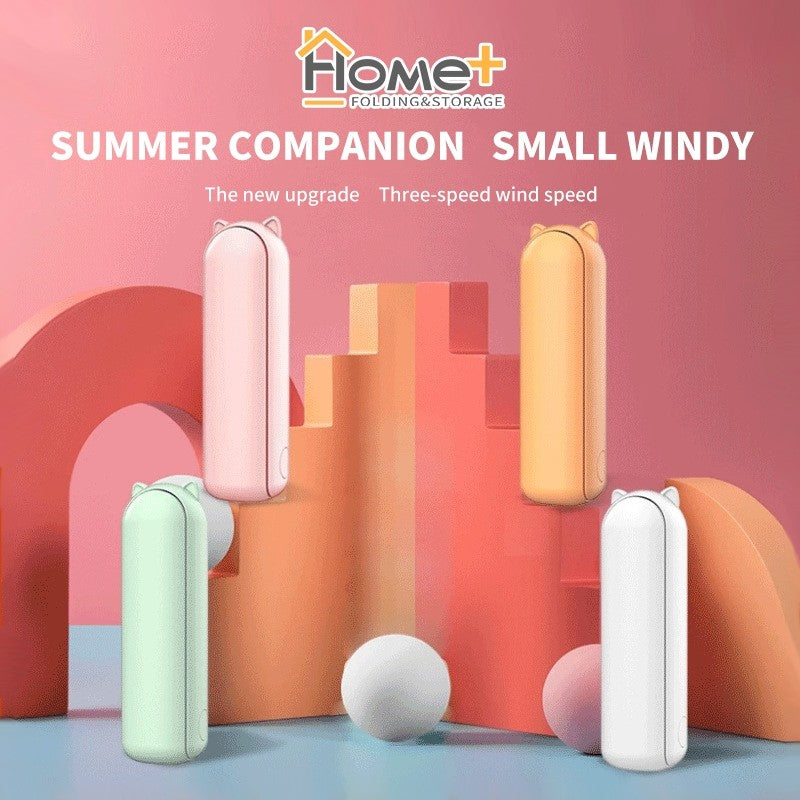 Mini kitten folding fan multi-function charging treasure small fan usb refrigeration outdoor portable air conditioner