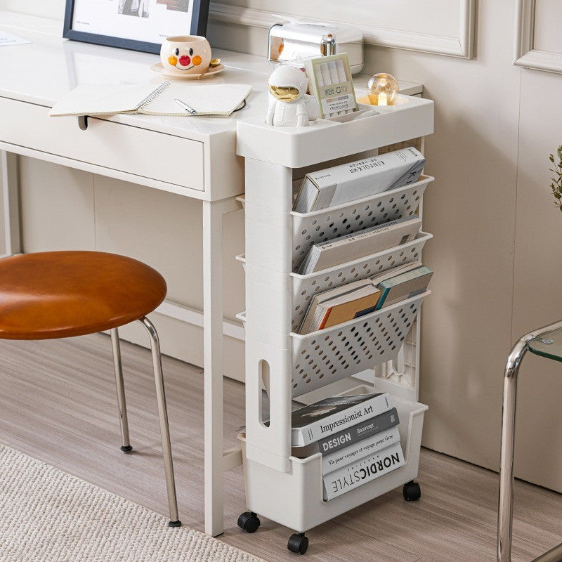 (HOME+) Movable Book Storage Box Desk Storage Rack