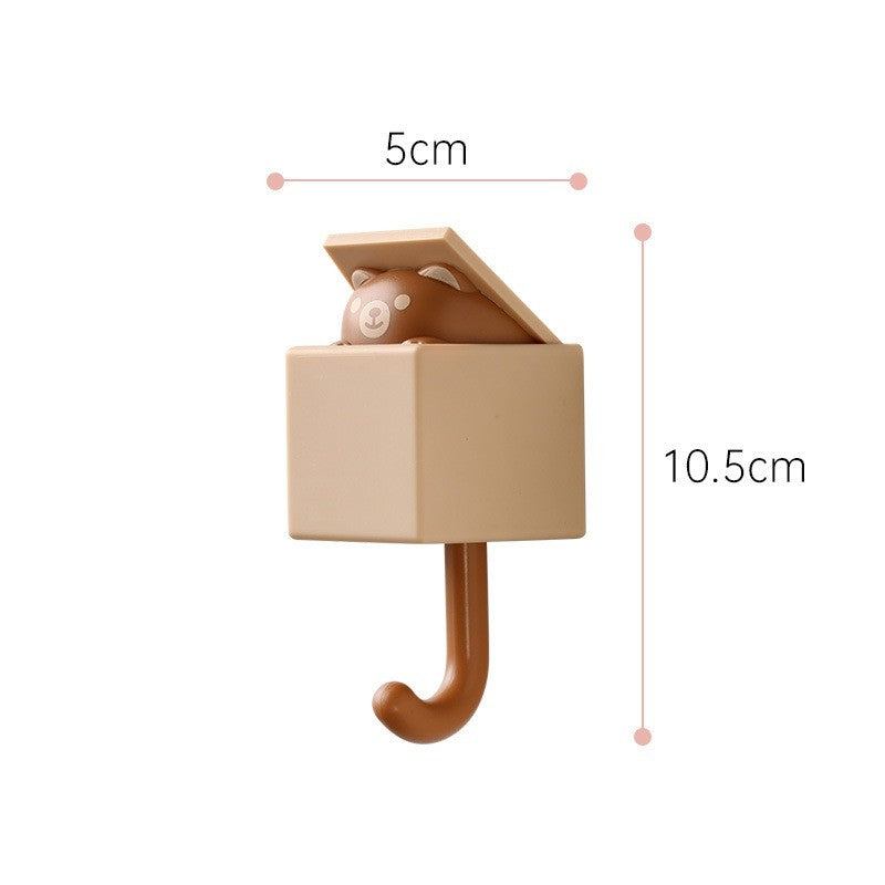 (HOME+) No Punching Hook Cute and Traceless Clothes Hook Dormitory Clothes Hook Key Hook