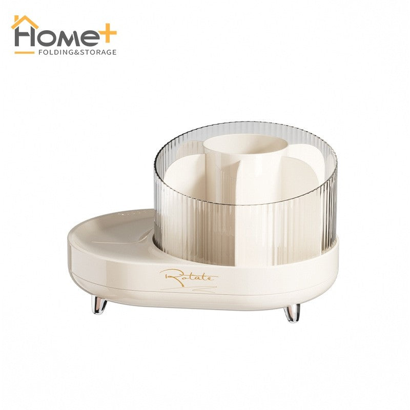 (HOME+) Desktop Cosmetics Storage Box Rotating Makeup Box