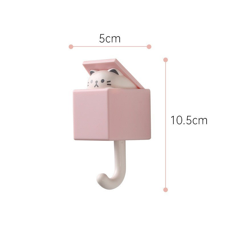 (HOME+) No Punching Hook Cute and Traceless Clothes Hook Dormitory Clothes Hook Key Hook