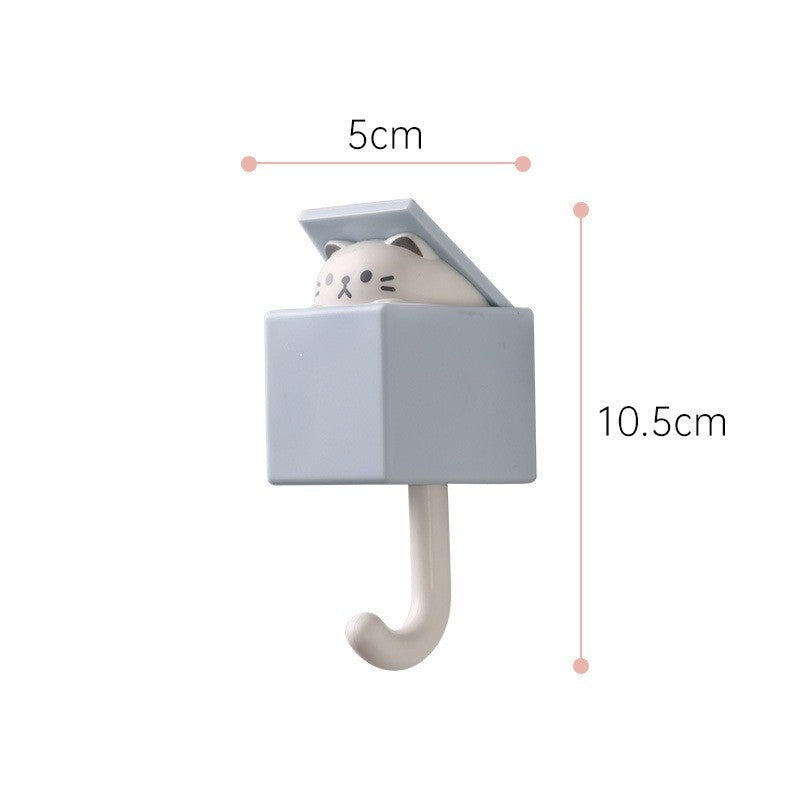 (HOME+) No Punching Hook Cute and Traceless Clothes Hook Dormitory Clothes Hook Key Hook