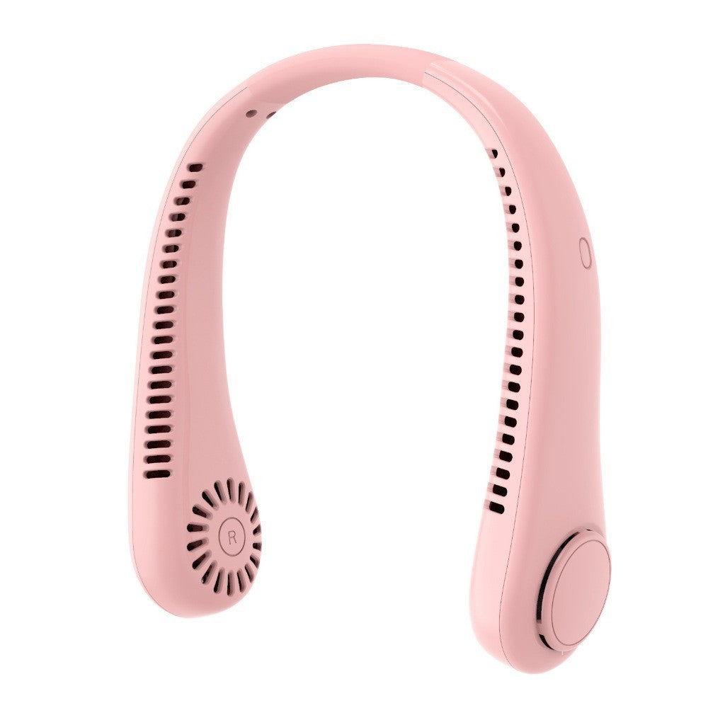 (HOME+) Hanging neck fan USB small fan portable mini outdoor fan