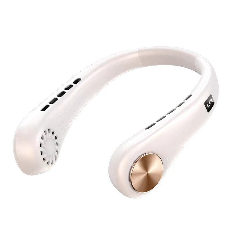 (HOME+) Portable neck hanging small fan Mini small student dedicated sports cooling USB charging