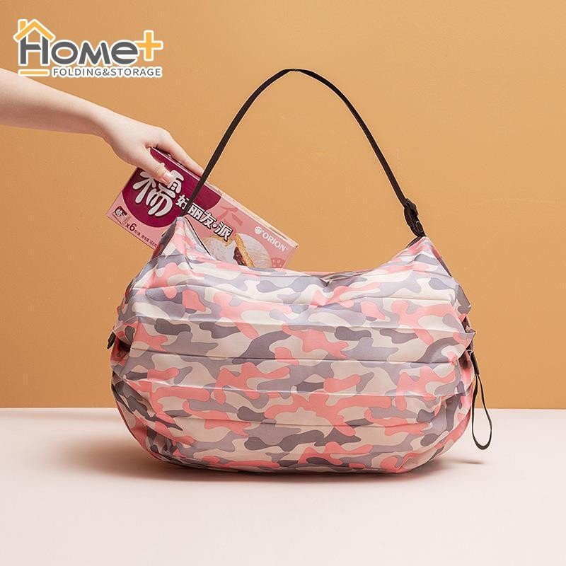 (HOME+) Folding Shopping Bag Portable Ultra Light and Environmentally Friendly Bag