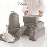 (HOME+) Travel Storage Bag 8-Piece Set Cosmetics Storage Bag Clothes Shoes Travel Bag