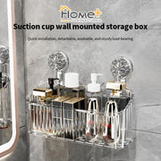 (HOME+) Luxury Bathroom Suction Cup Storage Rack