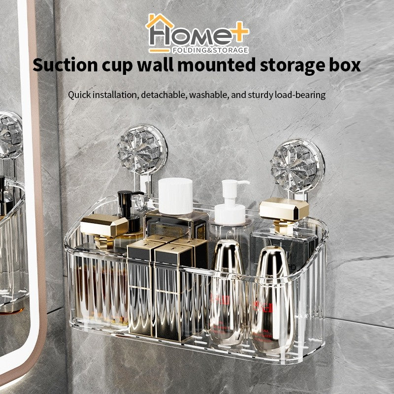 (HOME+) Luxury Bathroom Suction Cup Storage Rack