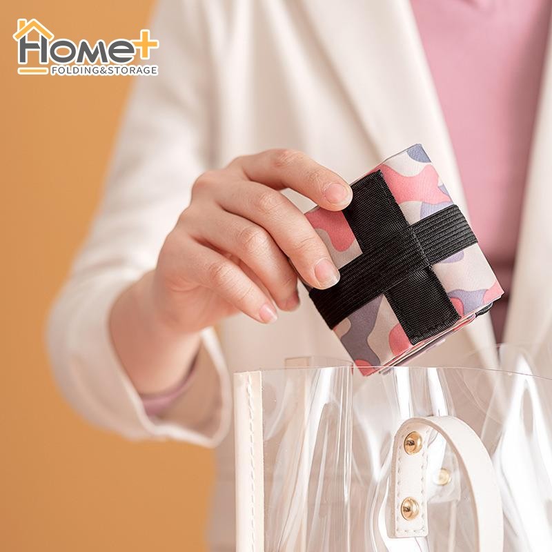 (HOME+) Folding Shopping Bag Portable Ultra Light and Environmentally Friendly Bag