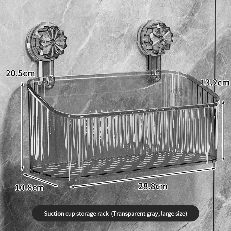 Luxury Bathroom Suction Cup Storage Rack