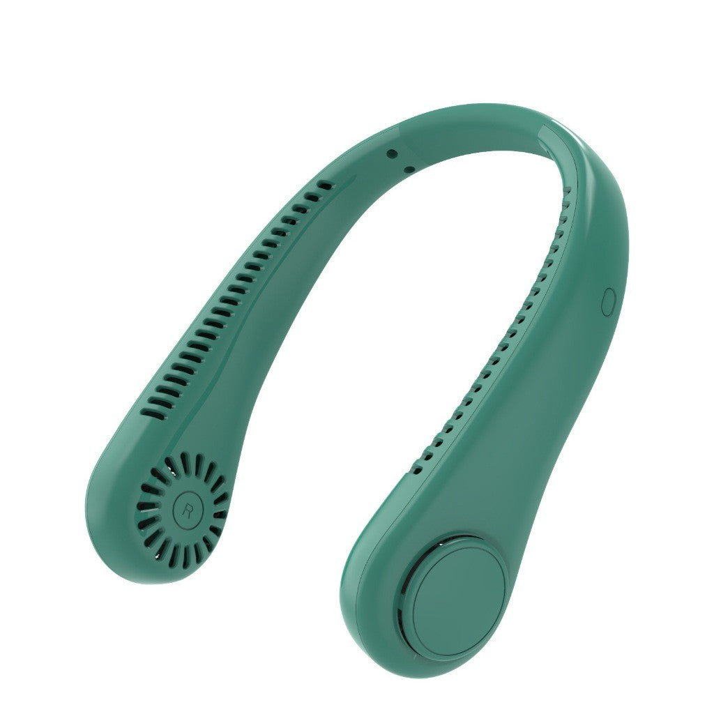 (HOME+) Hanging neck fan USB small fan portable mini outdoor fan