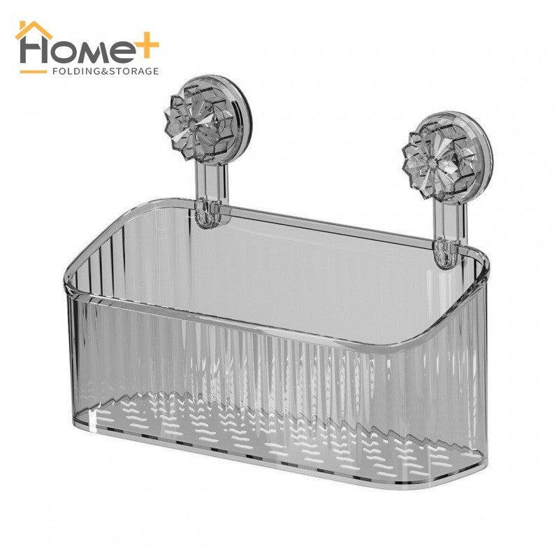 (HOME+) Luxury Bathroom Suction Cup Storage Rack