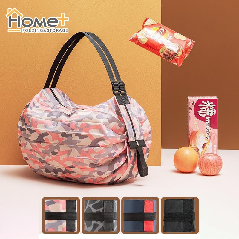 (HOME+) Folding Shopping Bag Portable Ultra Light and Environmentally Friendly Bag