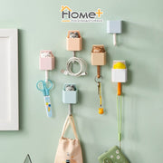 (HOME+) No Punching Hook Cute and Traceless Clothes Hook Dormitory Clothes Hook Key Hook