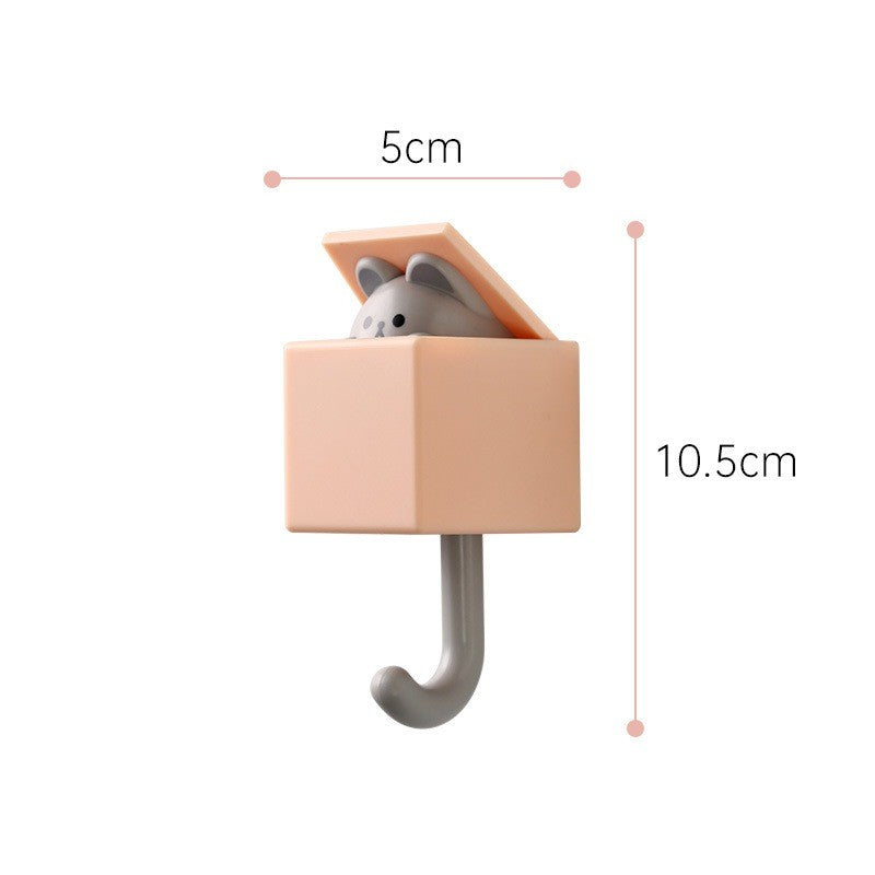 (HOME+) No Punching Hook Cute and Traceless Clothes Hook Dormitory Clothes Hook Key Hook