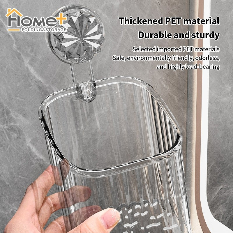 (HOME+) Luxury Bathroom Suction Cup Storage Rack