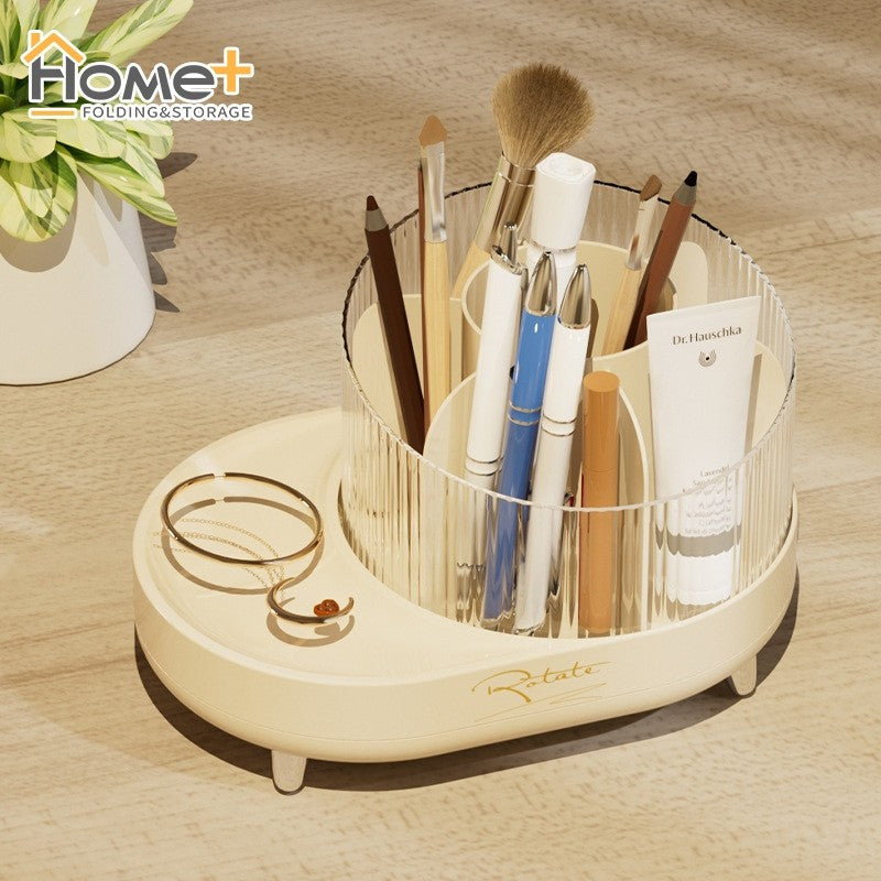 (HOME+) Desktop Cosmetics Storage Box Rotating Makeup Box