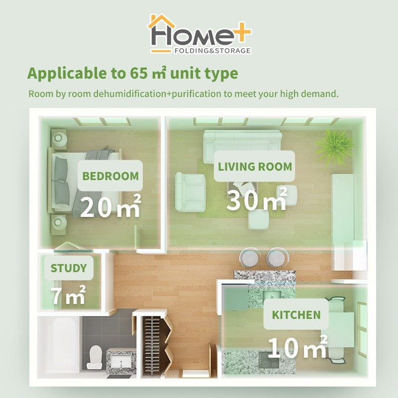 (HOME+) Air Purification Dehumidifier/ Household Dehumidifier/ Mini Dehumidifier/ Household Small Dehumidifier
