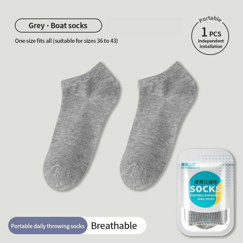 (HOME+) Disposable Socks for Travel Sports Men's and Women's Socks