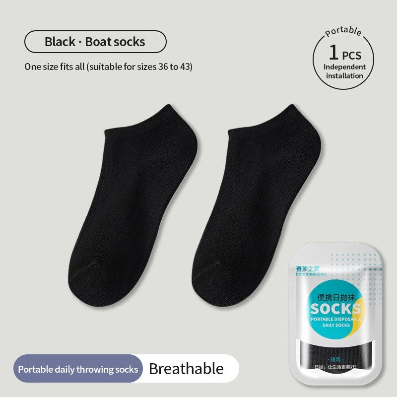 (HOME+) Disposable Socks for Travel Sports Men's and Women's Socks