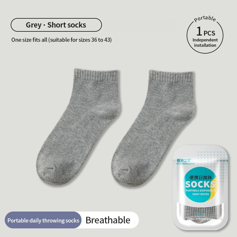 (HOME+) Disposable Socks for Travel Sports Men's and Women's Socks