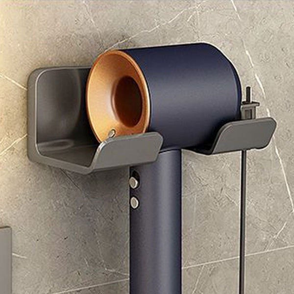 (HOME+) Hair Dryer Bracket Hole-free Bathroom Hair Dryer Hanger Toilet Multifunctional Shelf Hair Dryer Holder