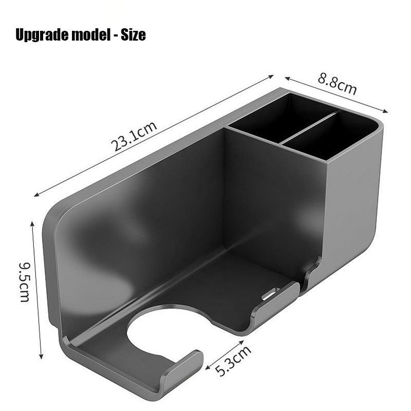 (HOME+) Hair Dryer Bracket Hole-free Bathroom Hair Dryer Hanger Toilet Multifunctional Shelf Hair Dryer Holder