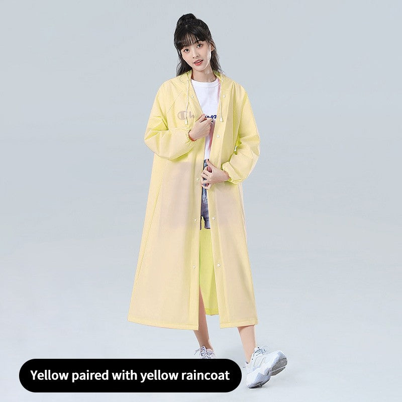 (HOME+) Non Disposable Raincoat Portable Raincoat for Outdoor Travel