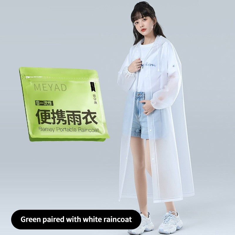(HOME+) Non Disposable Raincoat Portable Raincoat for Outdoor Travel