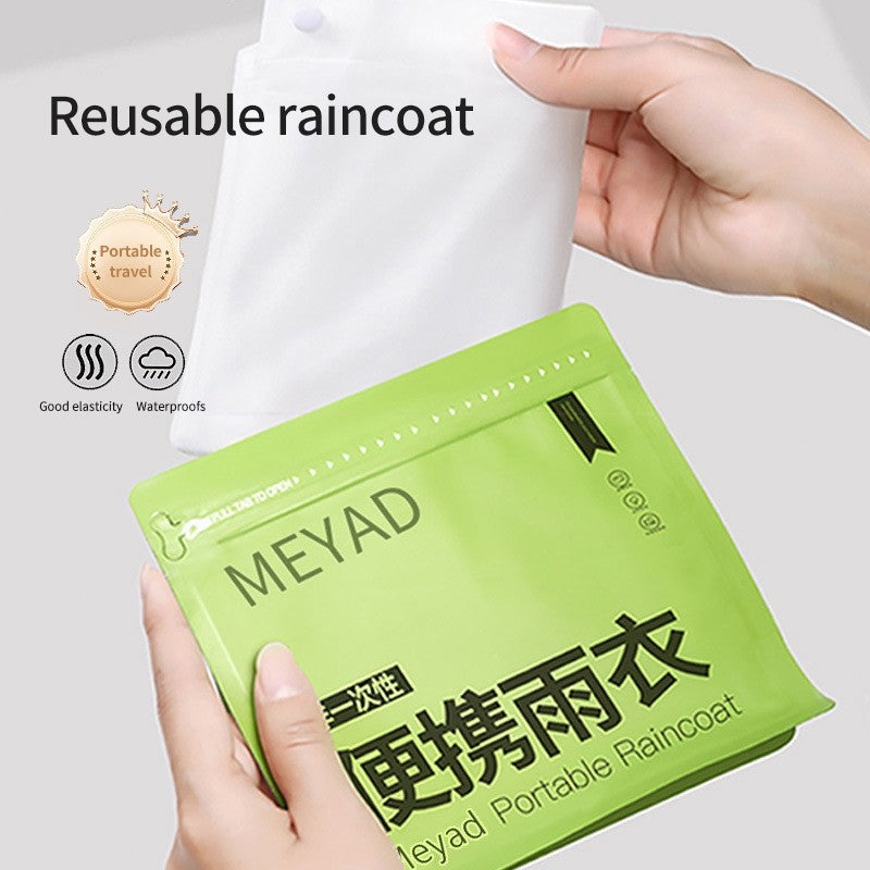 (HOME+) Non Disposable Raincoat Portable Raincoat for Outdoor Travel