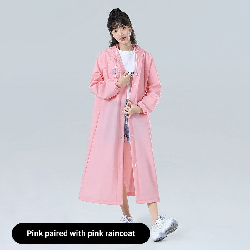 (HOME+) Non Disposable Raincoat Portable Raincoat for Outdoor Travel