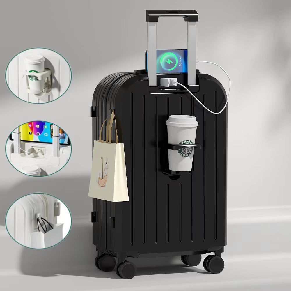 (HOME+) High Appearance Multifunctional Suitcase Pull Rod Suitcase Universal Wheel Luggage Rack