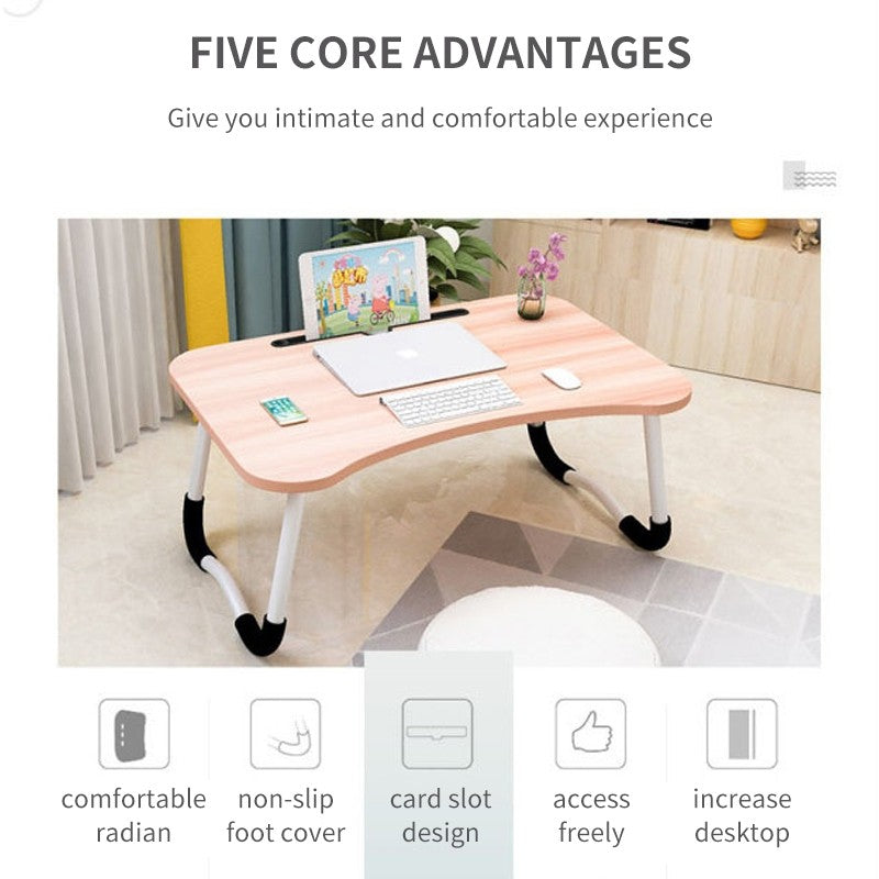 (HOME+) Multi-purpose Foldable Laptop Table Lazy Table Bed Table
