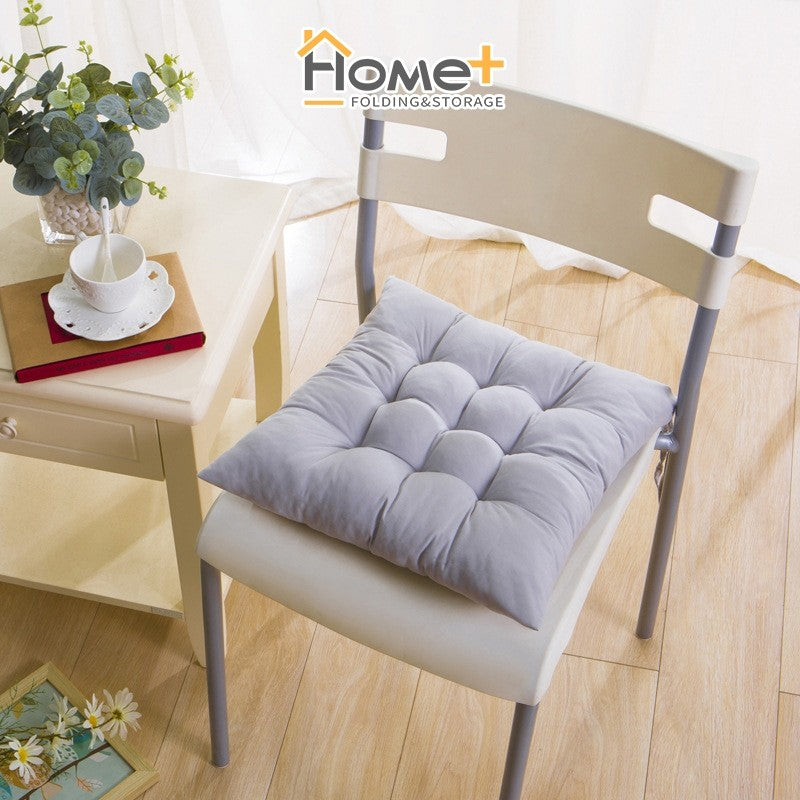 (HOME+) Chair Seat Pad Furniture Chair Cushions Home Office Bar Chair Cushion Backrest Pillow Comfortable Cotton Seat