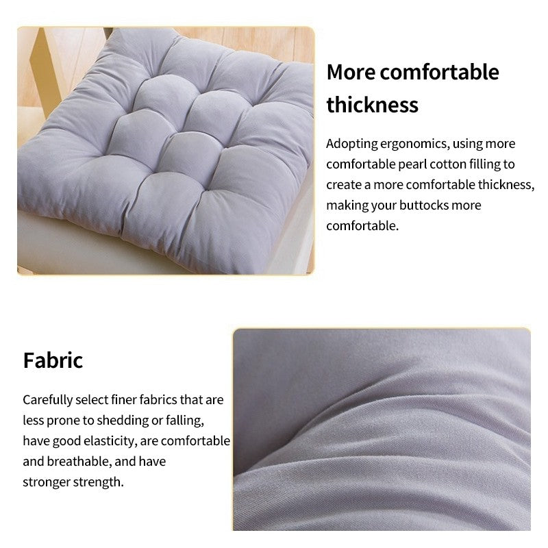 (HOME+) Chair Seat Pad Furniture Chair Cushions Home Office Bar Chair Cushion Backrest Pillow Comfortable Cotton Seat