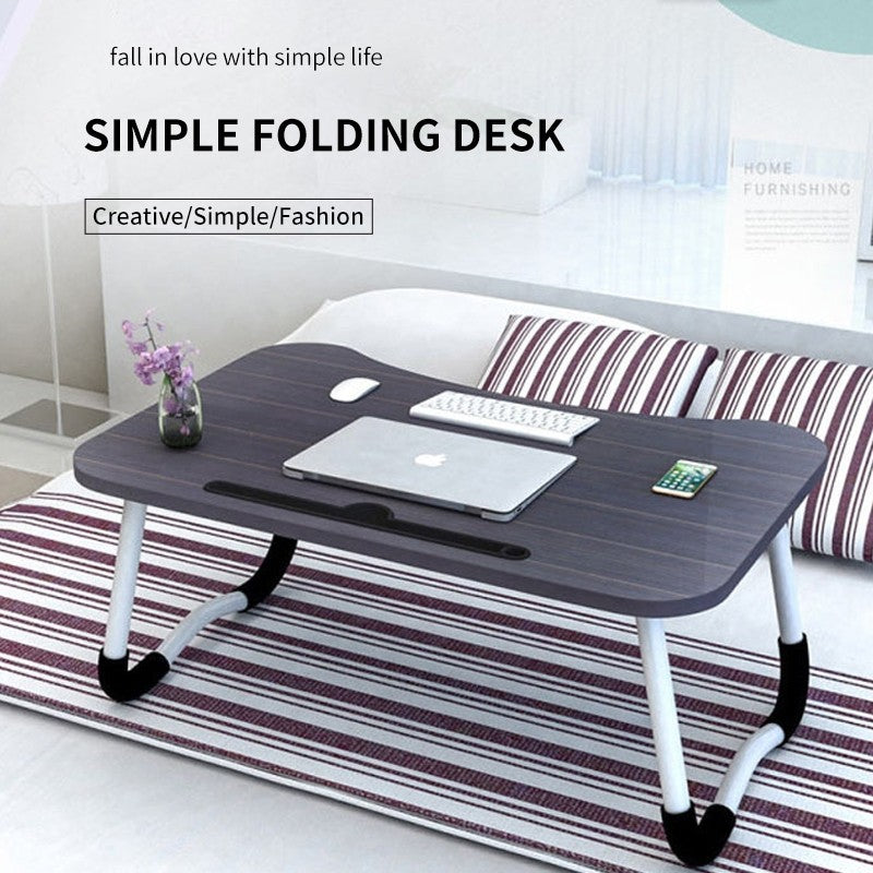(HOME+) Multi-purpose Foldable Laptop Table Lazy Table Bed Table