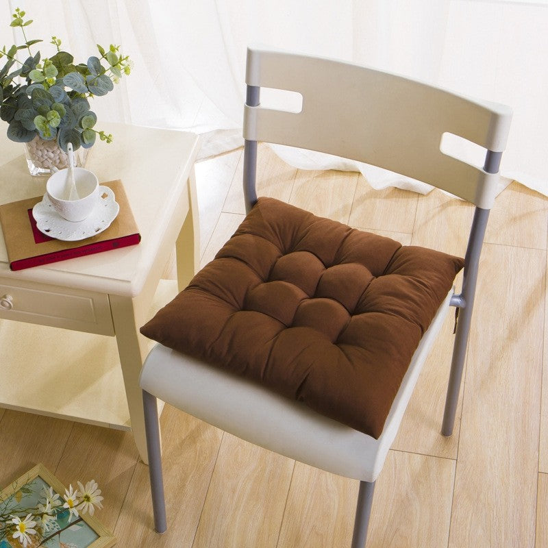 (HOME+) Chair Seat Pad Furniture Chair Cushions Home Office Bar Chair Cushion Backrest Pillow Comfortable Cotton Seat