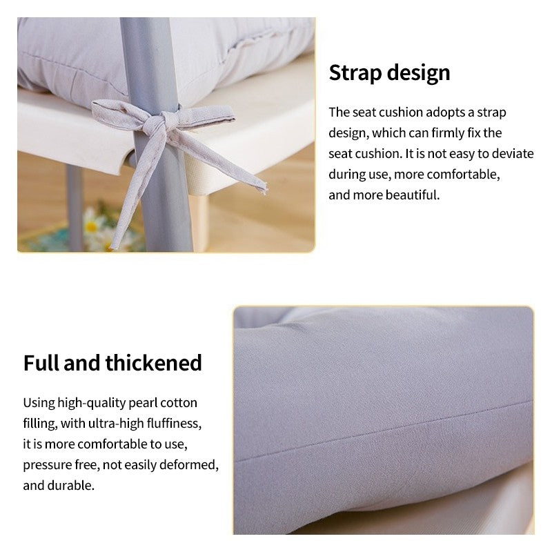 (HOME+) Chair Seat Pad Furniture Chair Cushions Home Office Bar Chair Cushion Backrest Pillow Comfortable Cotton Seat