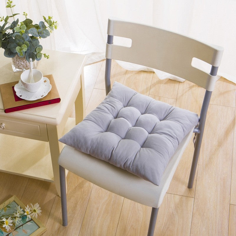 (HOME+) Chair Seat Pad Furniture Chair Cushions Home Office Bar Chair Cushion Backrest Pillow Comfortable Cotton Seat