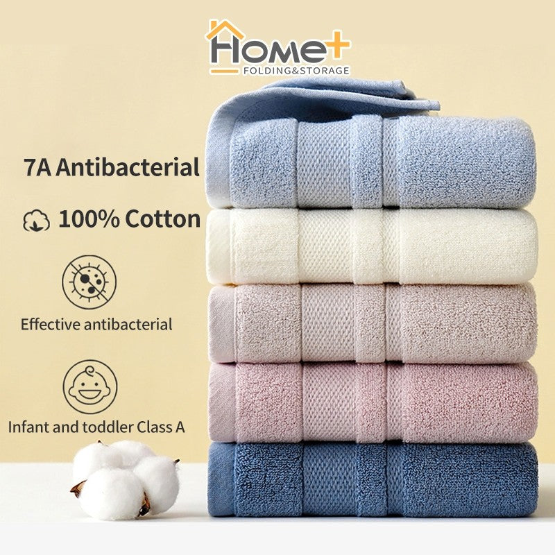 (HOME+) 100% Cotton Bath Towel Household Face Towel