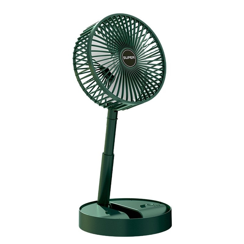 (HOME+) Home Desktop Multifunctional Folding Fan USB Outdoor Electric Fan Portable Charging Telescopic Fan