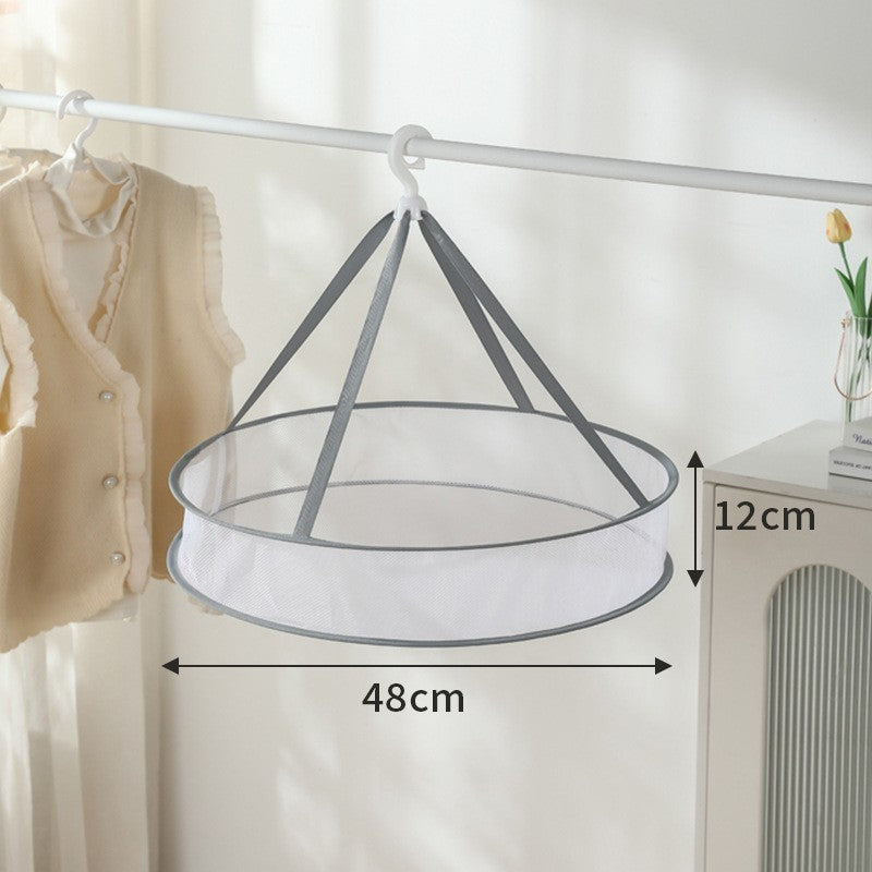 (HOME+) Folding Clothes Drying Net Underwear Socks Drying Basket Flat Clothes Drying Rack