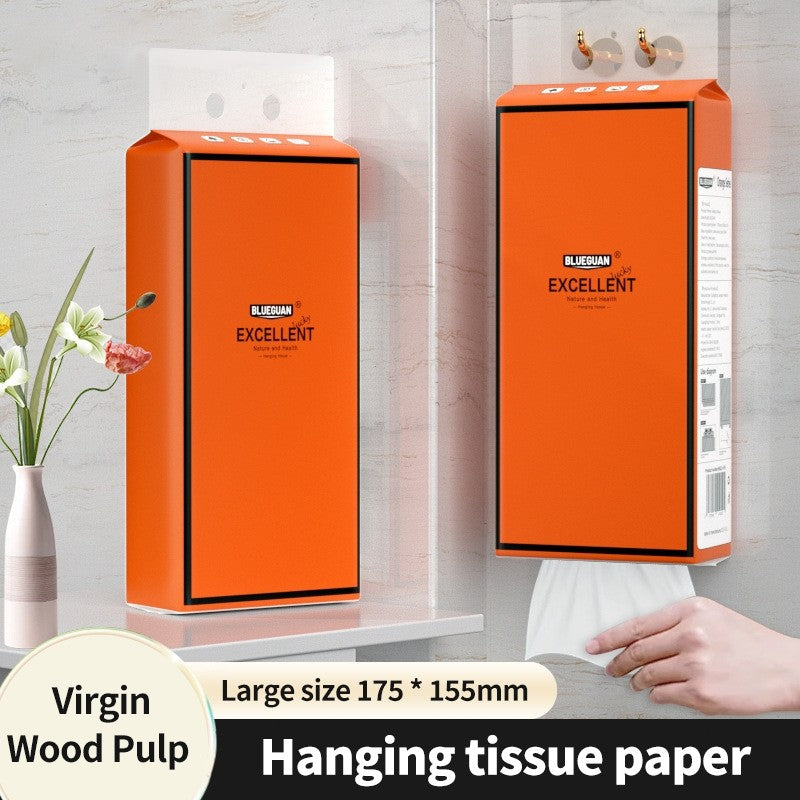 (HOME+) 1280 Sheets Hanging Paper With Native Wood Pulp / Suspended Hanging Face Tissue