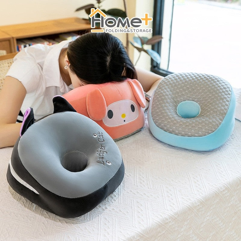 (HOME+) Office Noon Sleeping Pillow Waist Support Travel Sleeping Pillow Neck Protection Pillow