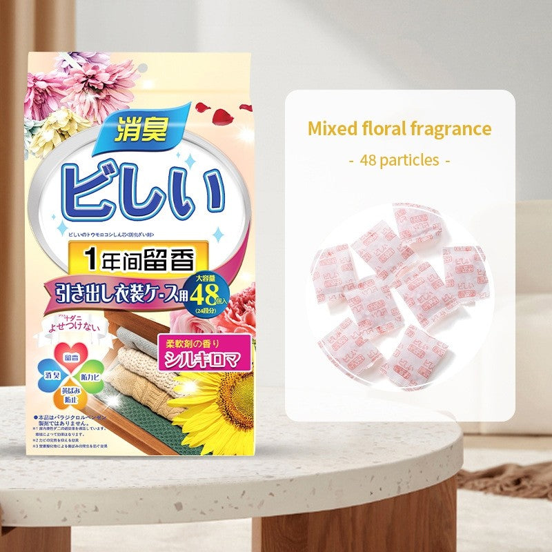 (HOME+) Flower Scented Camphor Ball Wardrobe Mold Proof Flower Scented Moisture Proof Fragrant Bag