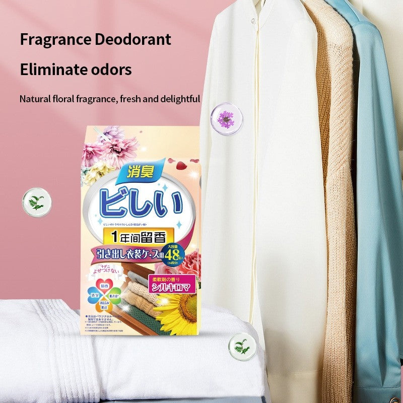 (HOME+) Flower Scented Camphor Ball Wardrobe Mold Proof Flower Scented Moisture Proof Fragrant Bag