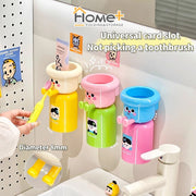 (HOME+) Magnetic Toothbrush Cup Holder Electric Toothbrush Holder with Rinsing Cup(No Drilling)
