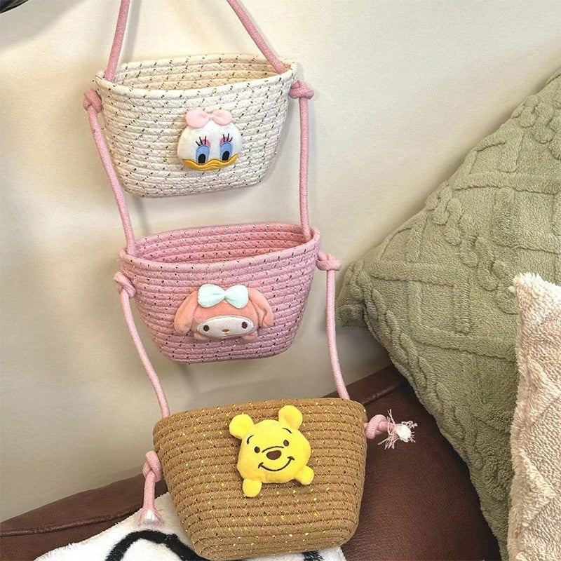 (HOME+) Three Layer Hanging Basket Cosmetics Storage Basket Home Wall Mounted Storage Basket