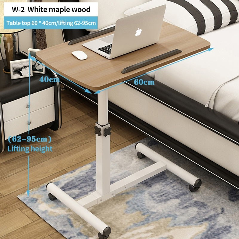 (HOME+) Simple movable laptop table lifting table bedroom folding bedside table lazy table bed small book table